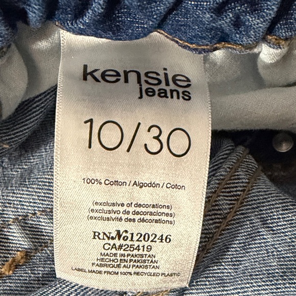 Kensie Denim Blue High Rise Jeans - Picture 12 of 14